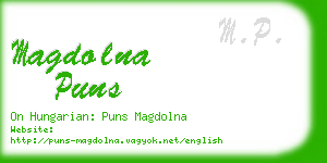magdolna puns business card